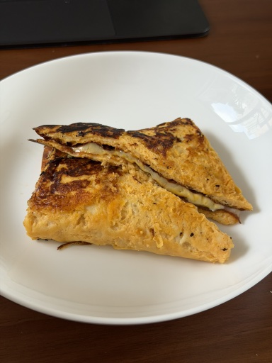 folded omelette sandwich