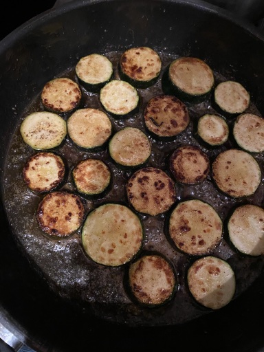 pan-fried fish with zucchini and mashed potatoes