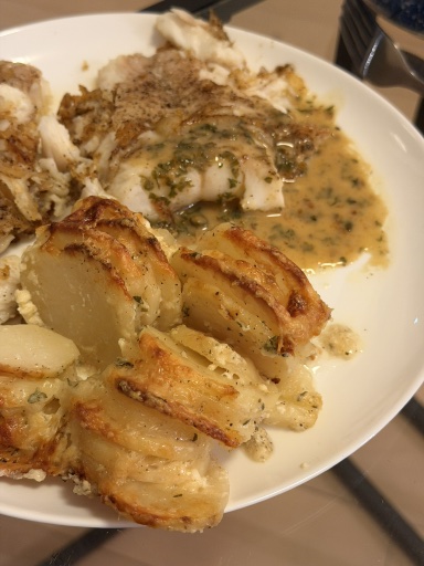 cod with potato gratin