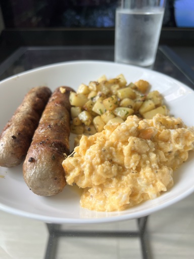 sausage eggs and potatoes