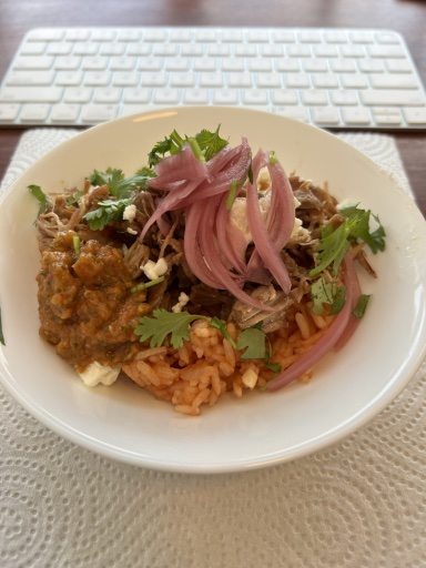 carnitas rice bowl