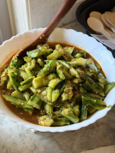 smashed cucumber salad