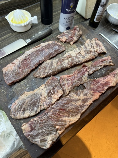 grilled steak with potatoes