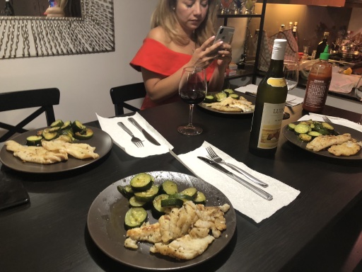 fish with zucchini