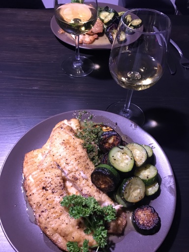pan-fried fish with zucchini