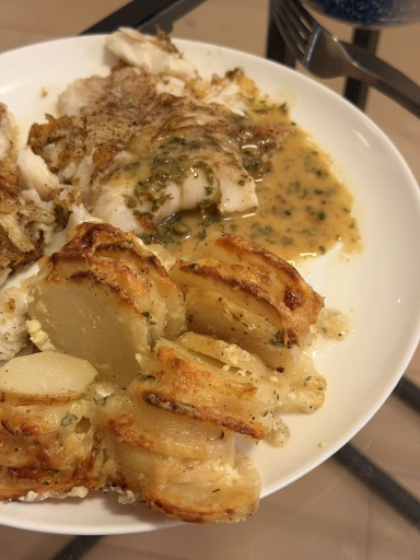 cod with potato gratin
