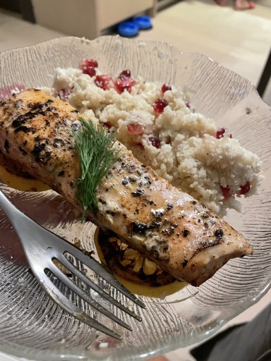 grilled salmon with couscous