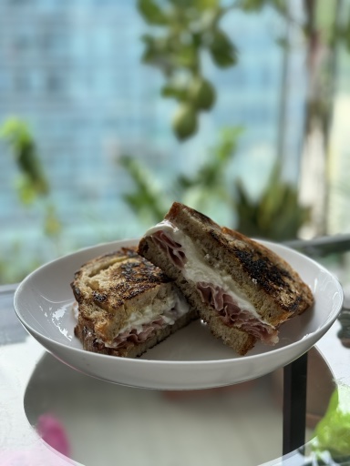 grilled ham and cheese sandwich