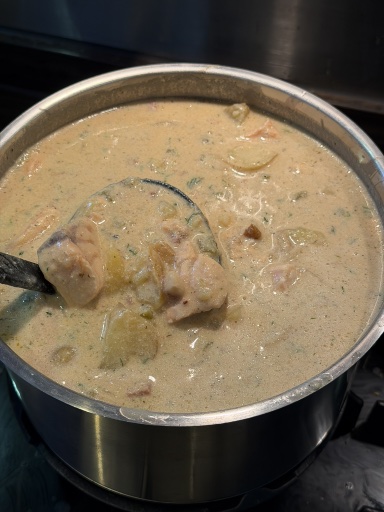 creamy salmon soup