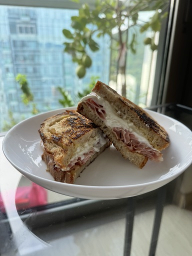 grilled ham and cheese sandwich