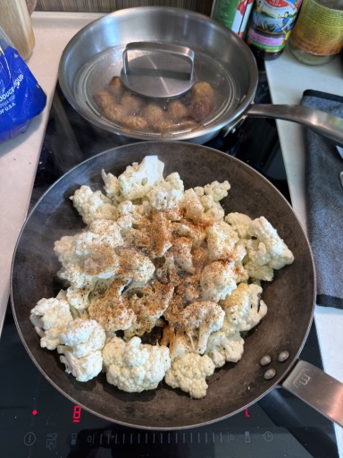 cauliflower and mushrooms