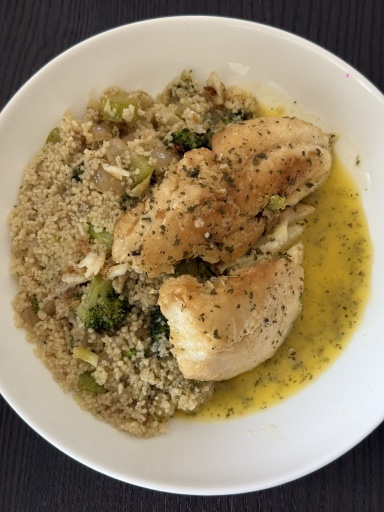 lemon herb chicken with couscous