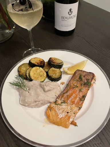 salmon with zucchini