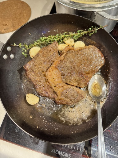 pan-seared steak