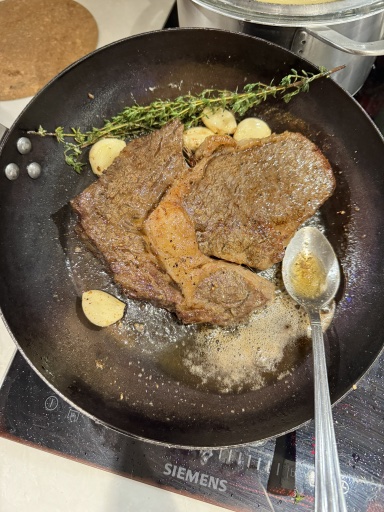 pan-seared steak