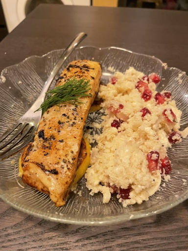 grilled salmon with couscous
