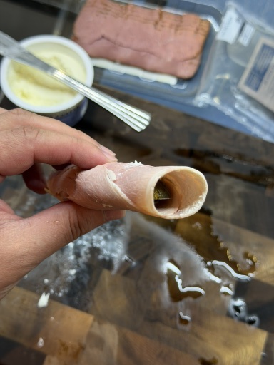 ham pickle roll-ups