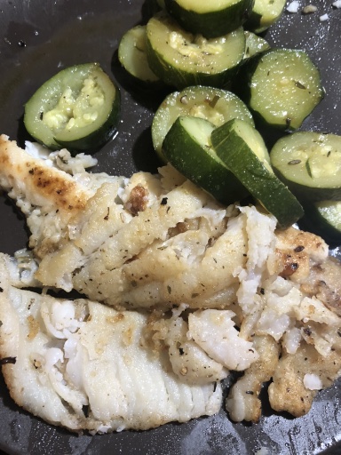 fish with zucchini