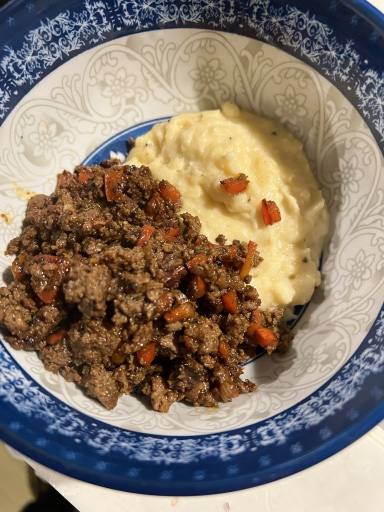 ground beef and mashed potatoes