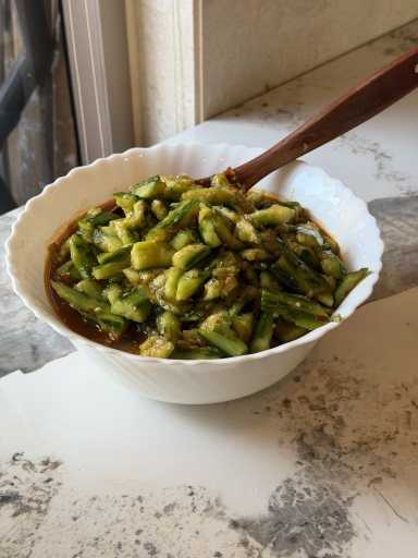 smashed cucumber salad
