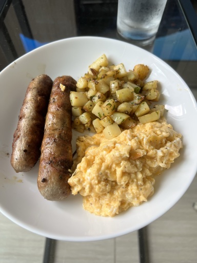 sausage eggs and potatoes