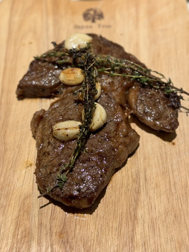 pan-seared steak