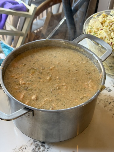 creamy salmon soup