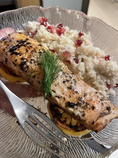 grilled salmon with couscous