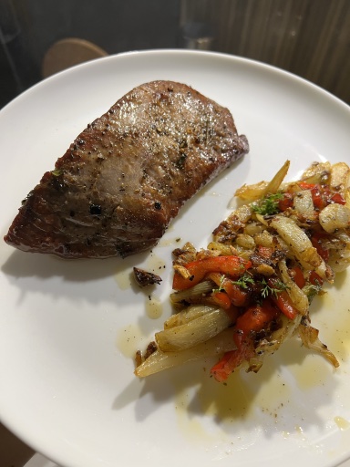 seared steak