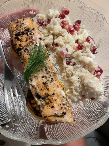 grilled salmon with couscous