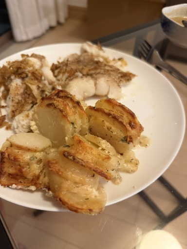 cod with potato gratin