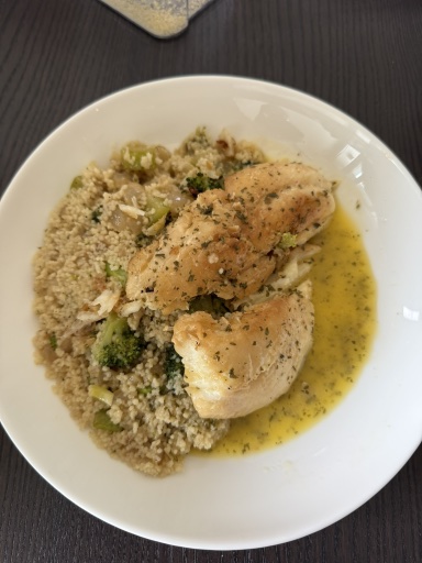 lemon herb chicken with couscous