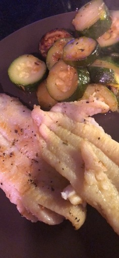 fish with zucchini