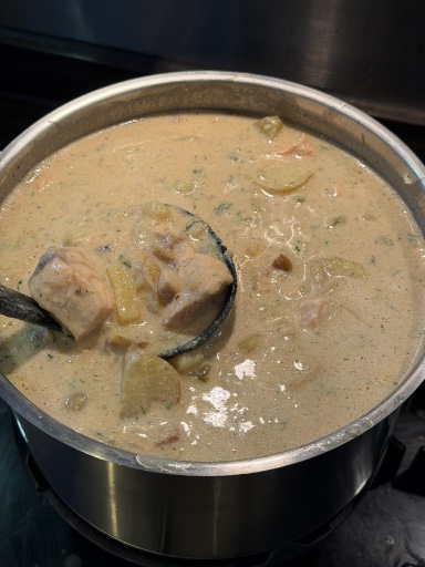 creamy salmon soup