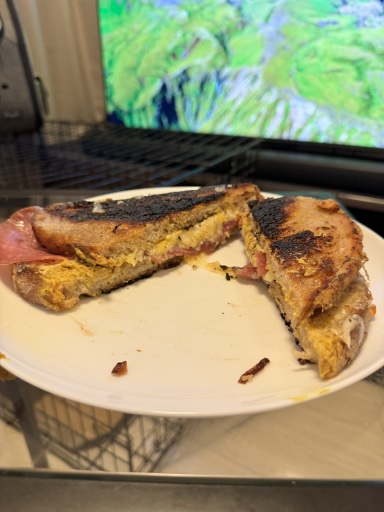 grilled ham and cheese sandwich
