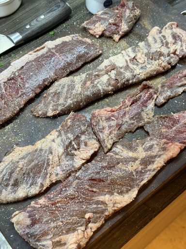 grilled steak with potatoes