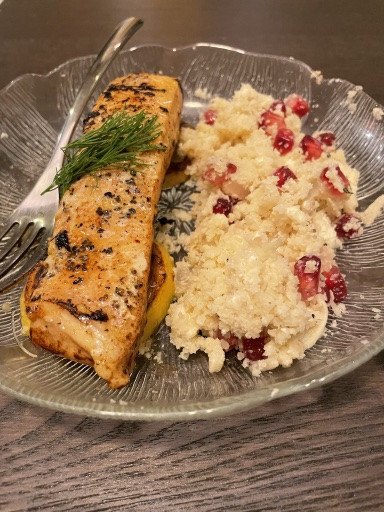 grilled salmon with couscous
