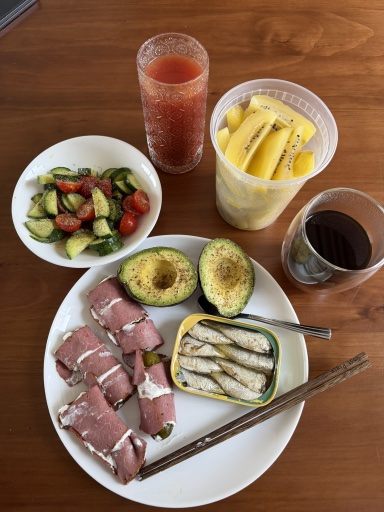 assorted breakfast plate