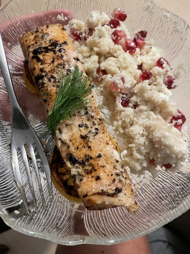 grilled salmon with couscous