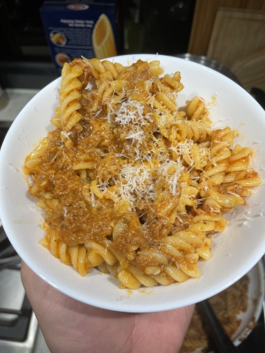 fusilli bolognese