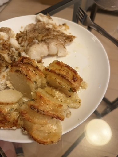 cod with potato gratin