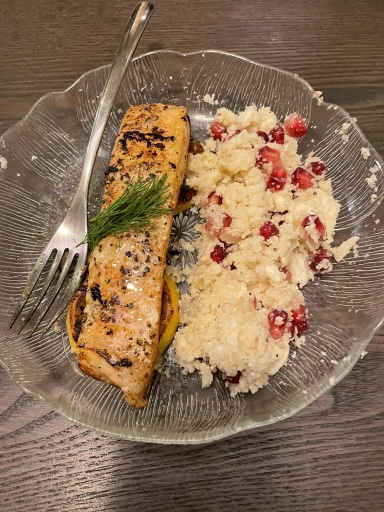 grilled salmon with couscous