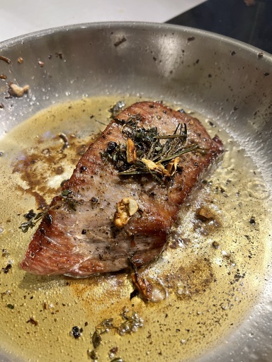 seared steak