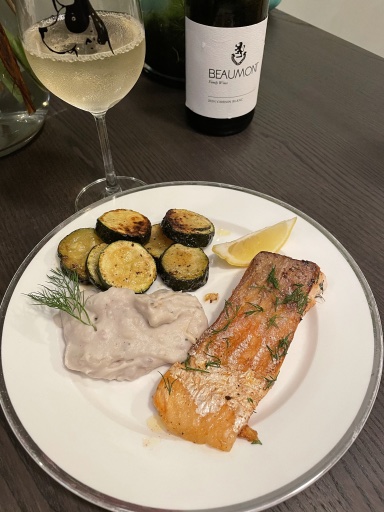 salmon with zucchini